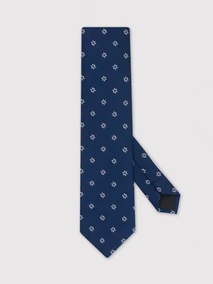 Zdjęcie produktu Granatowy męski krawat w kwiatki Pako Lorente
