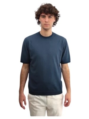 Zdjęcie produktu Granatowy T-shirt z krótkim rękawem i okrągłym dekoltem Altea
