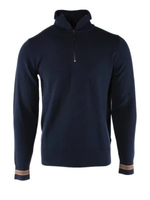 Zdjęcie produktu Granatowy Wełniany Sweter dla Mężczyzn Burberry
