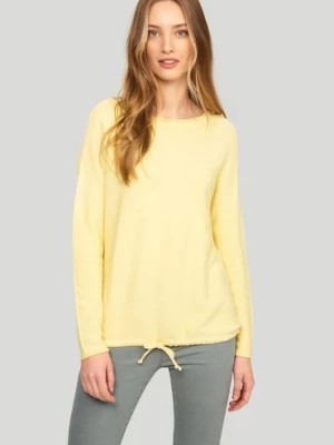 Zdjęcie produktu Greenpoint wiskozowy sweter damski z troczkiem - żółty