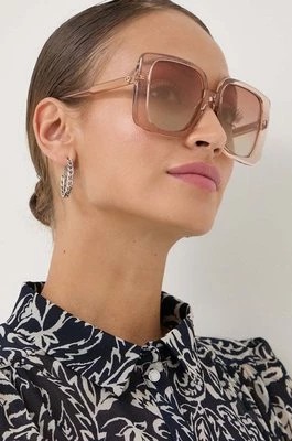 Zdjęcie produktu Gucci okulary przeciwsłoneczne damskie kolor transparentny