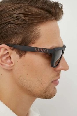 Zdjęcie produktu Gucci okulary przeciwsłoneczne męskie kolor brązowy