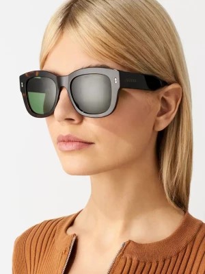 Zdjęcie produktu Gucci Szylkretowe okulary z tłoczonym logo