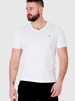 Zdjęcie produktu GUESS Biały t-shirt męski w serek
