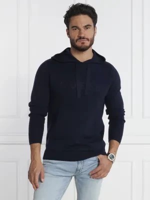 Zdjęcie produktu GUESS Bluza ALVIN LS HOODIE LOGO SWTR | Regular Fit | z dodatkiem jedwabiu