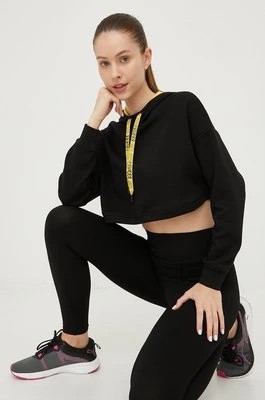 Zdjęcie produktu Guess bluza damska kolor czarny z kapturem gładka