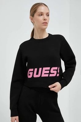 Zdjęcie produktu Guess bluza damska kolor czarny z nadrukiem