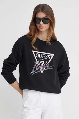 Zdjęcie produktu Guess bluza ICON damska kolor czarny z nadrukiem W4GQ09 KB681