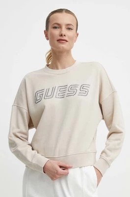 Zdjęcie produktu Guess bluza SKYLAR damska kolor beżowy z aplikacją V4GQ07 K8802