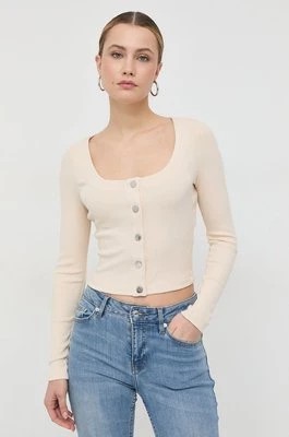 Zdjęcie produktu Guess bluzka damska kolor beżowy gładka
