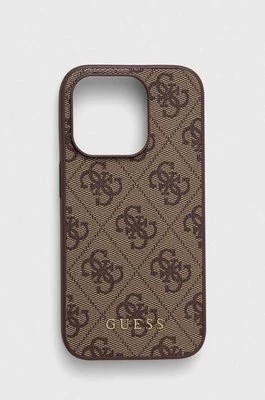 Zdjęcie produktu Guess etui na telefon iPhone 15 Pro 6.1 kolor brązowy