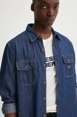 Zdjęcie produktu Guess Jeans koszula jeansowa męska kolor niebieski regular z kołnierzykiem klasycznym M4BH56 D5EI4