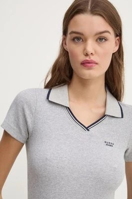 Zdjęcie produktu Guess Jeans polo damski kolor szary W4BP45 KA0H1