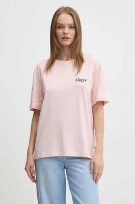 Zdjęcie produktu Guess Jeans t-shirt bawełniany damski kolor różowy W4BI55 K8HM0