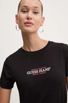 Zdjęcie produktu Guess Jeans t-shirt damski kolor czarny W4YI03 J1314