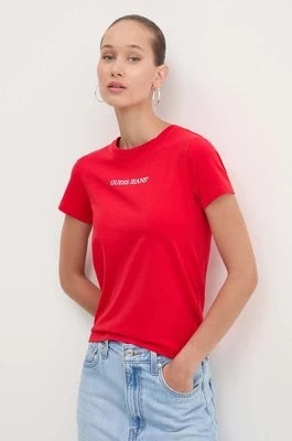 Zdjęcie produktu Guess Jeans t-shirt damski kolor czerwony W4YI01 J1314