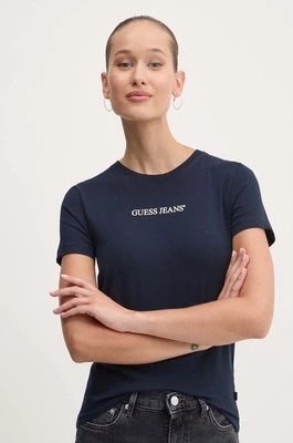 Zdjęcie produktu Guess Jeans t-shirt damski kolor granatowy W4YI01 J1314