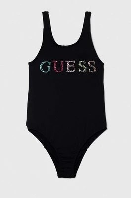Zdjęcie produktu Guess jednoczęściowy strój kąpielowy dziecięcy kolor czarny