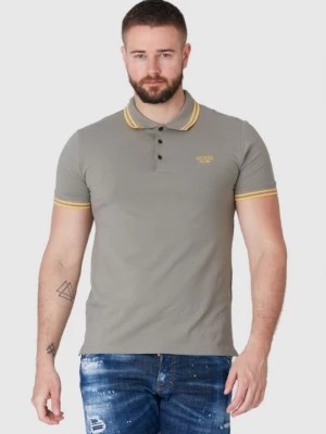 Zdjęcie produktu GUESS Khaki koszulka polo z wyszywanym logo