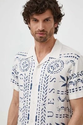 Zdjęcie produktu Guess koszula męska kolor beżowy regular