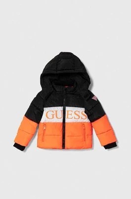 Zdjęcie produktu Guess kurtka dziecięca kolor pomarańczowy