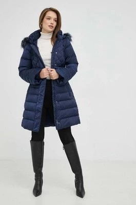 Zdjęcie produktu Guess kurtka puchowa damska kolor granatowy zimowa