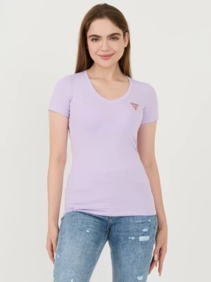 Zdjęcie produktu GUESS Lawendowy t-shirt Mini Triangle Tee