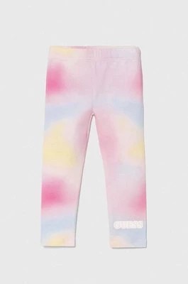 Zdjęcie produktu Guess legginsy dziecięce kolor różowy wzorzyste K4YB01 J1313