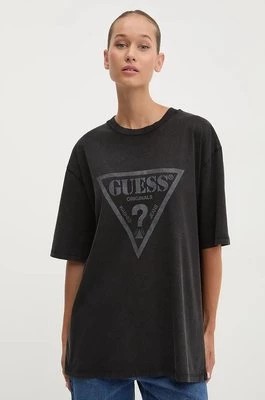 Zdjęcie produktu Guess Originals t-shirt bawełniany kolor czarny z nadrukiem M4BI13 K8FQ4