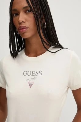 Zdjęcie produktu Guess Originals t-shirt damski kolor beżowy W4BI05 J1314