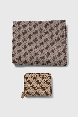 Zdjęcie produktu Guess portfel i szal kolor brązowy
