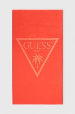 Zdjęcie produktu Guess ręcznik bawełniany kolor pomarańczowy E4GZ03 SG00L