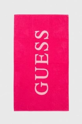 Zdjęcie produktu Guess ręcznik bawełniany kolor różowy E4GZ04 SG00P