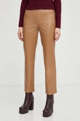 Zdjęcie produktu Guess spodnie KELLY damskie kolor brązowy proste high waist W3RA0M WF8P0