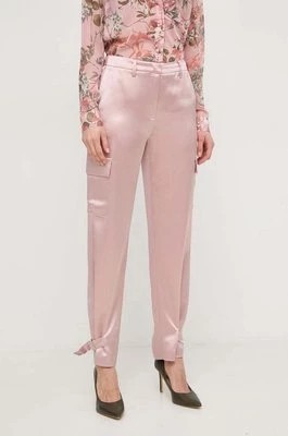 Zdjęcie produktu Guess spodnie MARZIA damskie kolor różowy proste high waist W4GB50 WG7C0