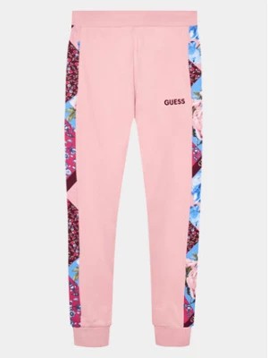 Zdjęcie produktu Guess Spodnie dresowe J3BQ18 KAX73 Różowy Regular Fit