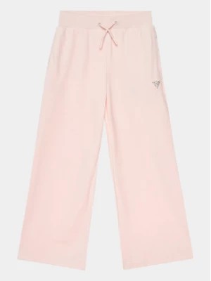 Zdjęcie produktu Guess Spodnie dresowe J4RQ16 KBXI2 Różowy Wide Leg