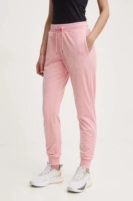 Zdjęcie produktu Guess spodnie dresowe kolor różowy z aplikacją