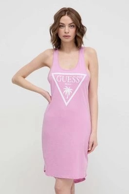 Zdjęcie produktu Guess sukienka bawełniana kolor różowy mini prosta E3GP03 JA914CHEAPER