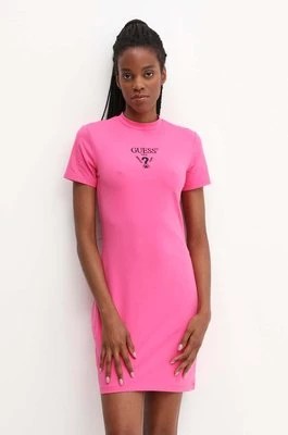Zdjęcie produktu Guess sukienka COLETTE kolor różowy mini prosta V4YK02 KCDH1