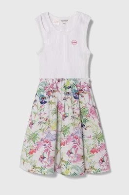 Zdjęcie produktu Guess sukienka dziecięca kolor biały mini rozkloszowana