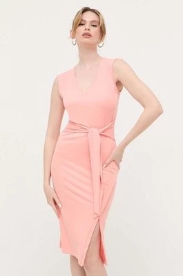 Zdjęcie produktu Guess sukienka kolor pomarańczowy mini dopasowana
