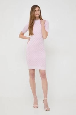 Zdjęcie produktu Guess sukienka LISE kolor różowy mini dopasowana W3YK39 Z37K0
