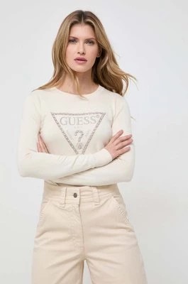 Zdjęcie produktu Guess sweter ROSALIE damski kolor beżowy lekki W4RR53 Z2NQ2