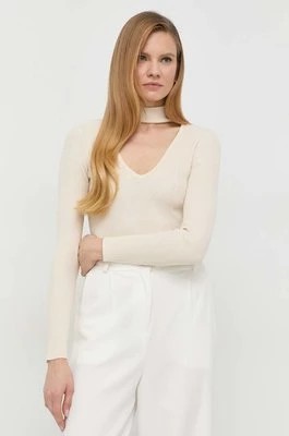 Zdjęcie produktu Guess sweter damski kolor beżowy lekki z półgolfem