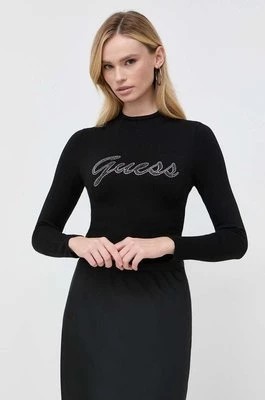 Zdjęcie produktu Guess sweter damski kolor czarny lekki z półgolfem