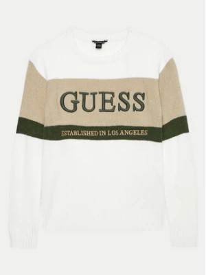 Zdjęcie produktu Guess Sweter L4BR02 Z32N0 Biały Regular Fit