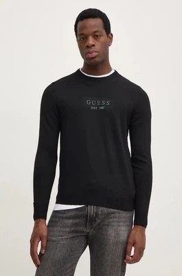 Zdjęcie produktu Guess sweter z domieszką wełny DORAN męski kolor czarny lekki M4YR04.Z3052