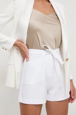 Zdjęcie produktu Guess szorty VALENTINA damskie kolor biały gładkie high waist W2GD52 WG6X2
