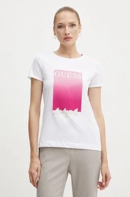 Zdjęcie produktu Guess t-shirt bawełniany damski kolor biały W4BI30 JA914